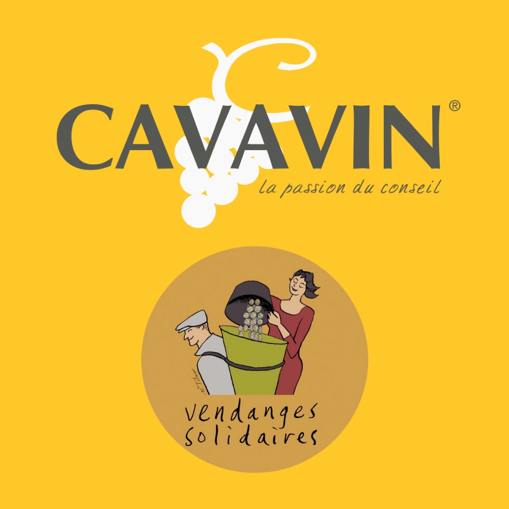 logos Cavavin et Vendanges Solidaires